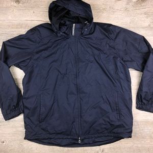 navy blue windbreaker jacket